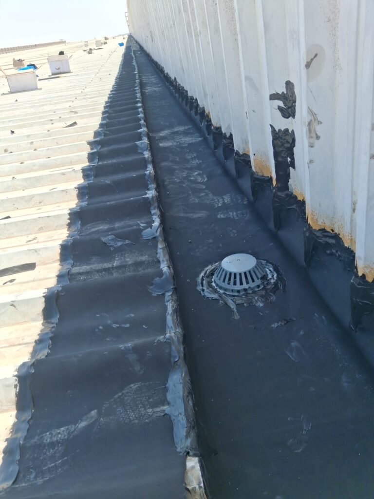 Metal Roof Gutter Waterproofing for Gulf Extrusions by Leak Lock UAE